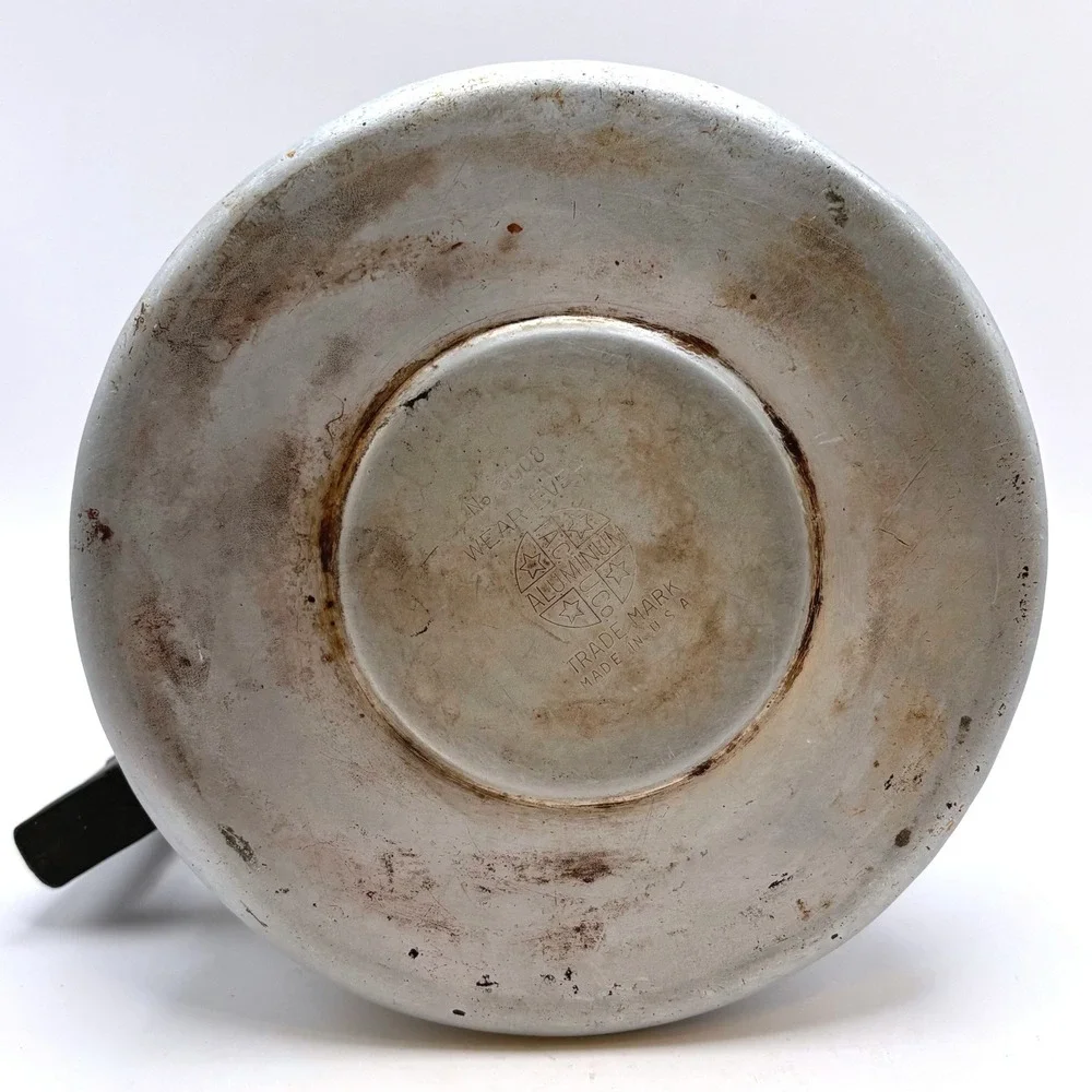 Vtg Wear-Ever No 3008 Aluminum Coffee Percolator 8 Cup MCM Retro Campfire USA